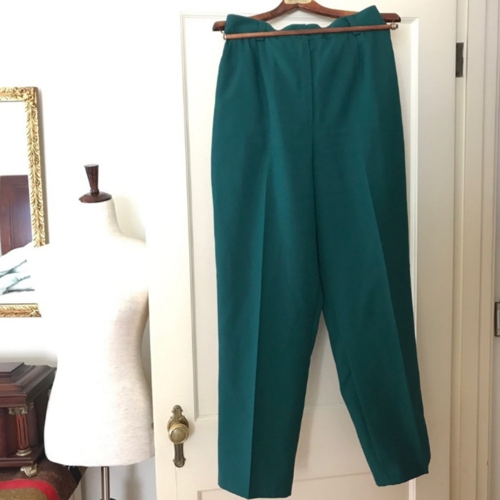 Vintage Green Reverse Fit 60s Trouser ILGWU 14